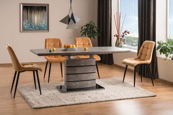 Scaun de sufragerie Charlie (galben + negru). Promo -8%. 1050298