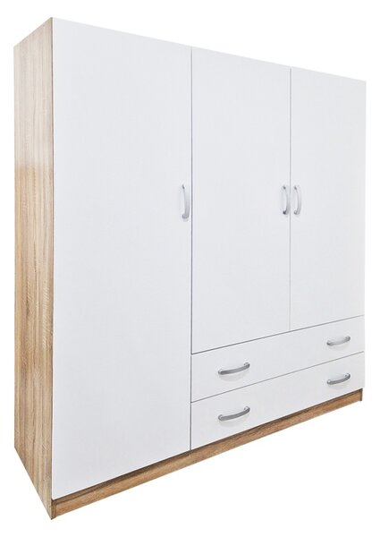 Dulap cu 2 usi, Alvia, Alb, 150x51x180 cm