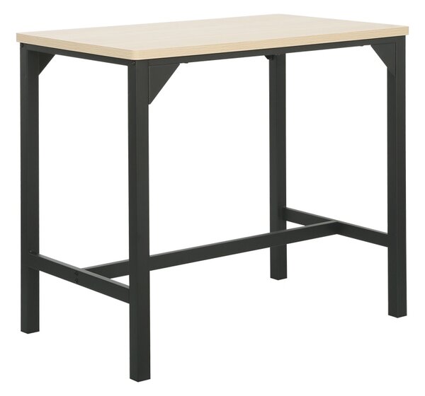 Set masa si scaune de bar, 5 buc, Arzo, Natural, 100x60x86 cm