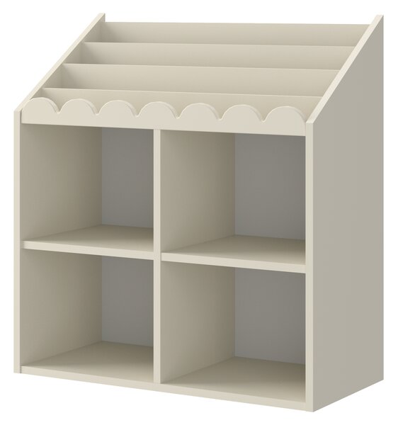 Biblioteca pentru copii BOOK NOOK LATTE 71x76 cm, crem