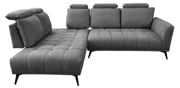 Coltar dreapta, cu perne ajustabile, Serkas, Gri, 268x213x100 cm