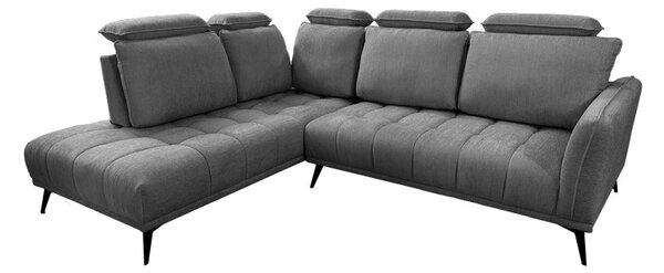 Coltar dreapta, cu perne ajustabile, Serkas, Gri, 268x213x100 cm