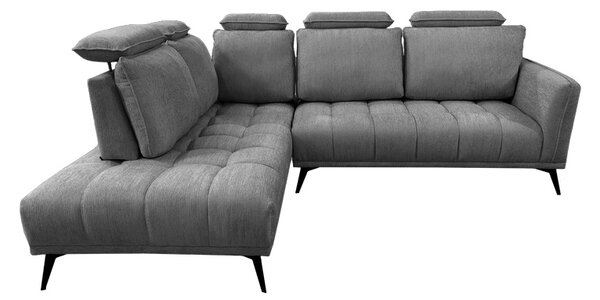 Coltar dreapta, cu perne ajustabile, Serkas, Gri, 268x213x100 cm