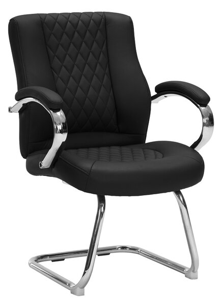 Scaun de conferinta office, Thiodore, Negru, 67x49.5x100 cm