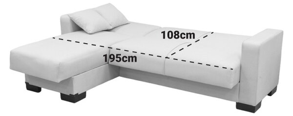 Coltar extensibil reversibil, Dumma, Crem, 226x146x86 cm