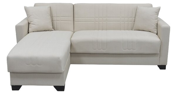 Coltar extensibil reversibil, Stashio, Crem, 202x143x84 cm