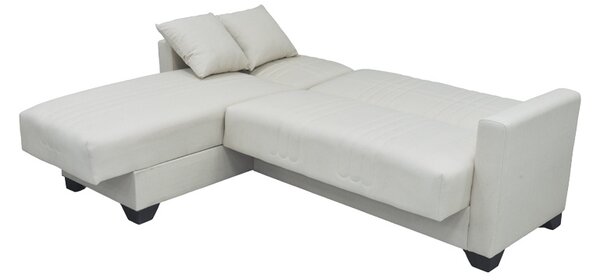 Coltar extensibil reversibil, Stashio, Crem, 202x143x84 cm