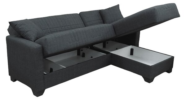 Coltar extensibil reversibil, Stashio, Antracit, 202x143x84 cm