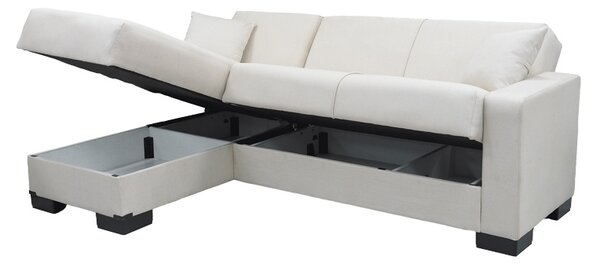 Coltar extensibil reversibil, Dumma, Crem, 226x146x86 cm