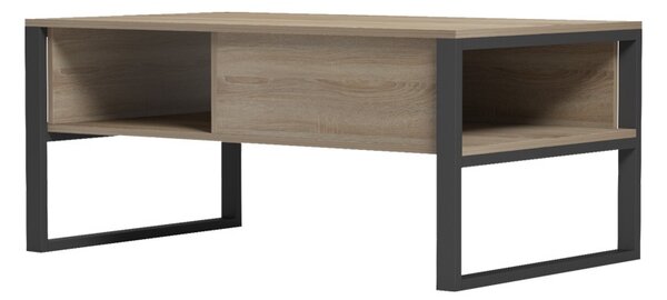 Set mobilier studenti canapea si masuta de cafea, 2 buc, Glide, Gri, 175x83x74 cm