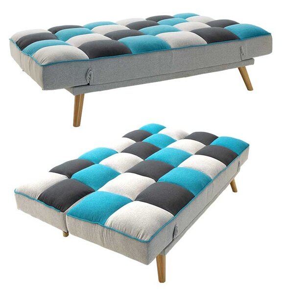 Set mobilier studenti canapea si masuta de cafea, 2 buc, Rythm, Multicolor, 178x91x86 cm
