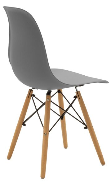 Set masa si scaune dining, 5 buc, Julita, Natural, 80x80x73 cm