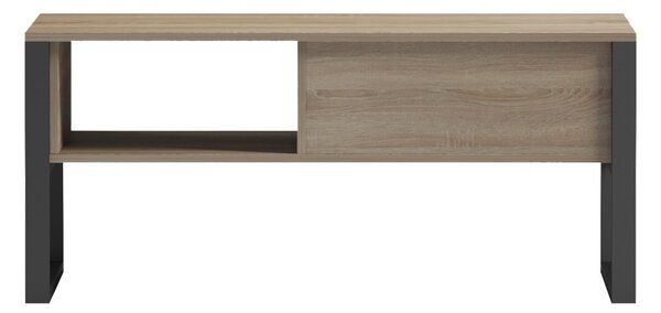 Set mobilier studenti canapea si masuta de cafea, 2 buc, Glide, Gri, 175x83x74 cm
