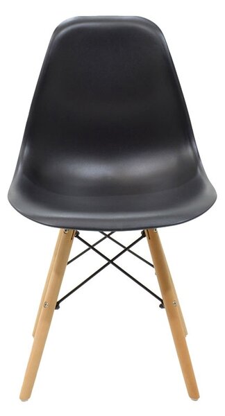 Set mobilier studenti masa si scaune dining, 3 buc, Relish, Negru, 80x80x73 cm