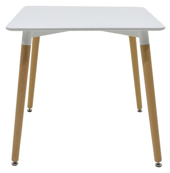 Set masa si scaune dining, 5 buc, Julita Natali, Natural, 80x80x76 cm
