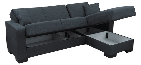 Coltar extensibil reversibil, Dumma, Antracit, 226x146x86 cm