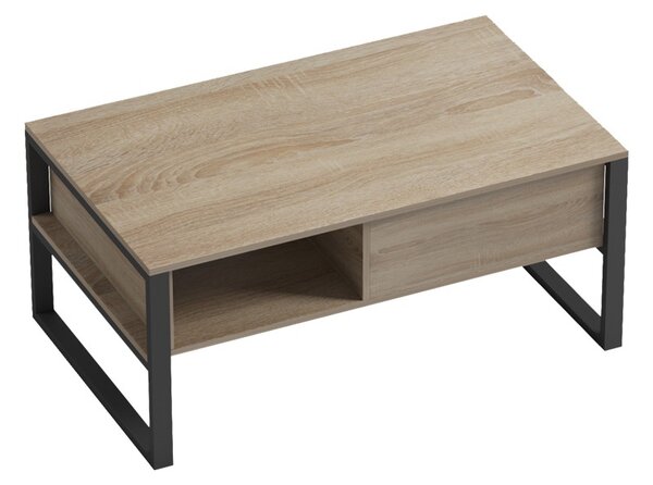 Set mobilier studenti canapea si masuta de cafea, 2 buc, Glide, Gri, 175x83x74 cm