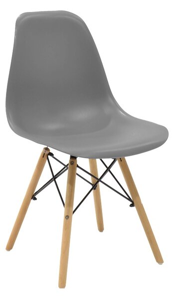Set masa si scaune dining, 5 buc, Julita, Natural, 80x80x73 cm