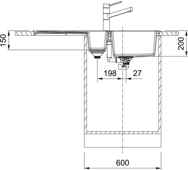 Franke Sirius 2.0 chiuvetă tectonite 100x50 cm alb 143.0618.670