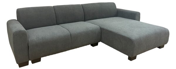 Set mobilier studenti coltar reversibil, masuta de cafea si comoda TV, 3 buc, Swing, Gri, 287x161x71 cm