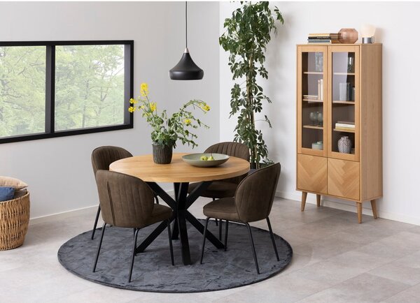Vitrină în decor de lemn de stejar Actona Nagano