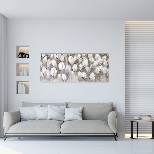 Tablou - Lalele structurate (120x50 cm)