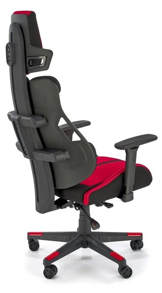 Scaun gaming NITRO 2, rosu/negru, material textil, 66x68x130/137 cm