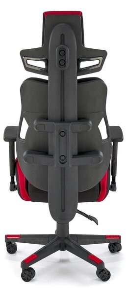 Scaun gaming NITRO 2, rosu/negru, material textil, 66x68x130/137 cm