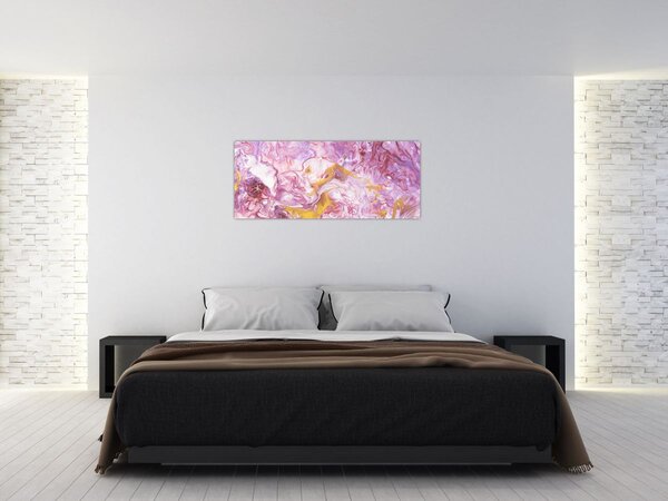 Tablou - Abstract roz (120x50 cm)