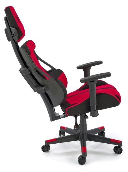 Scaun gaming NITRO 2, rosu/negru, material textil, 66x68x130/137 cm