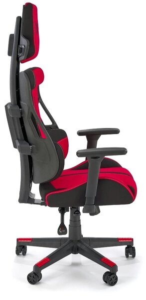 Scaun gaming NITRO 2, rosu/negru, material textil, 66x68x130/137 cm
