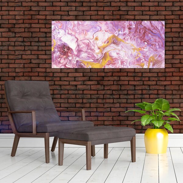Tablou - Abstract roz (120x50 cm)