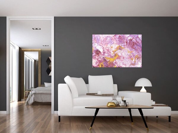 Tablou - Abstract roz (90x60 cm)