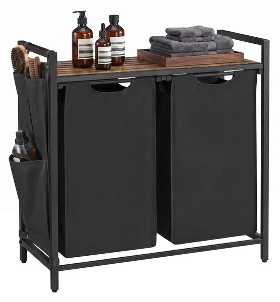 Cos de rufe Vasagle, Brenta, Negru, 71.3x33x72 cm