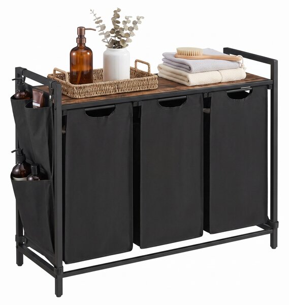 Cos de rufe Vasagle, Brenta, Negru, 87.7x33x72 cm