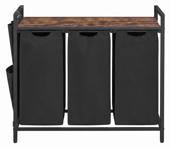 Cos de rufe Vasagle, Brenta, Negru, 87.7x33x72 cm