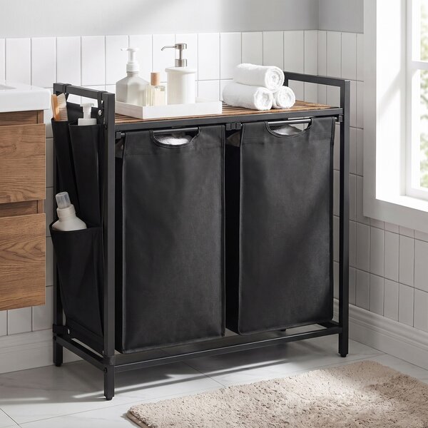 Cos de rufe Vasagle, Brenta, Negru, 71.3x33x72 cm