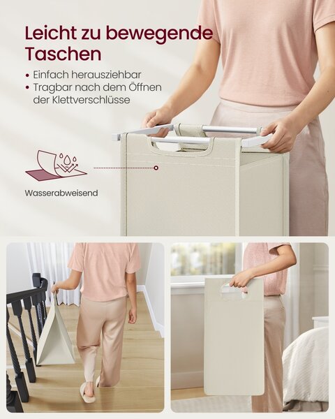 Cos de rufe Vasagle, Brenta, Alb, 87.7x33x72 cm