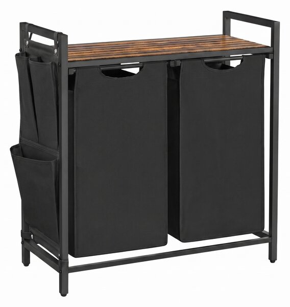 Cos de rufe Vasagle, Brenta, Negru, 71.3x33x72 cm