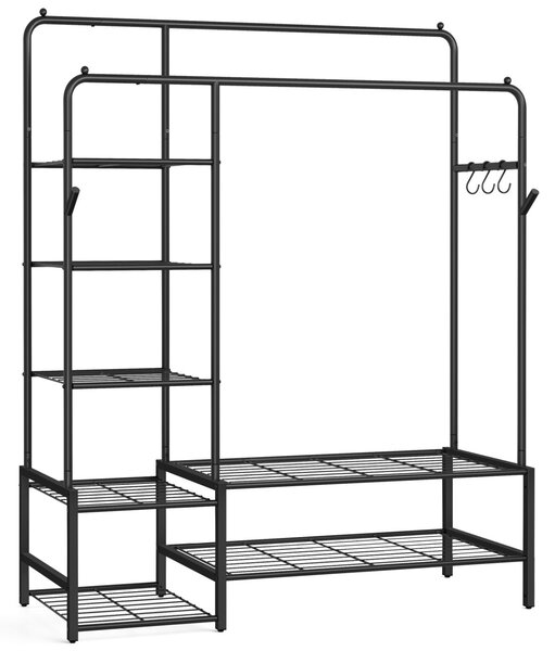Cuier stender haine Songmics, Pataye, Negru, 115.8x45x172.8 cm
