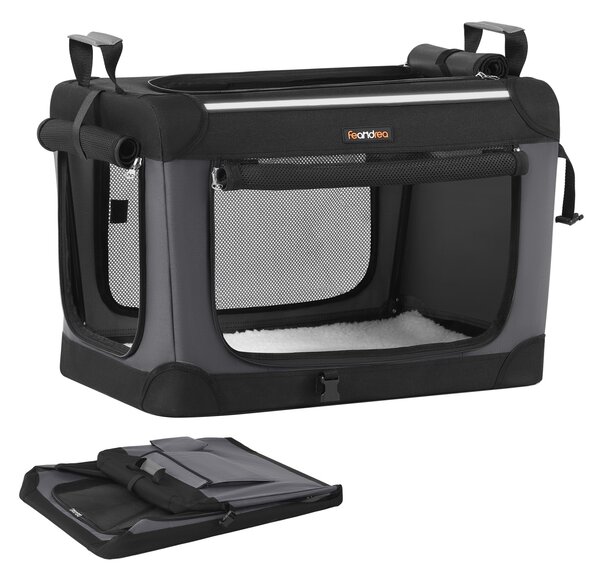 Geanta de transport animale Feandrea, Bax, Negru, 60x42x42 cm