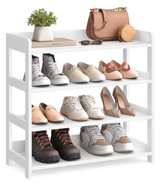 Pantofar modular Vasagle, Custos, Alb perlat, 63x30x66 cm