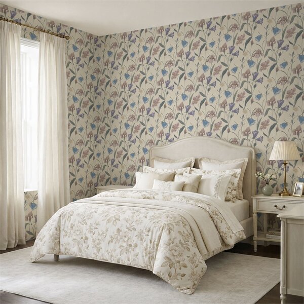 Tapet Model floral pastelat pe fundal deschis, Tapet flori, a01118 : Uwalls.ro