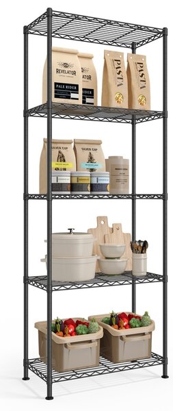 Raft depozitare Songmics, Dalten, Negru, 60x30x161 cm