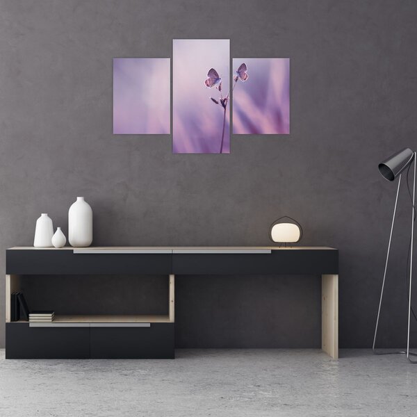 Tablou - Fluturi mov (90x60 cm)