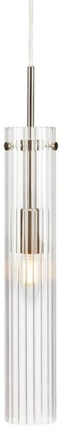 Markslöjd Tubo lampă suspendată 1x40 W oţel-transparent 108112