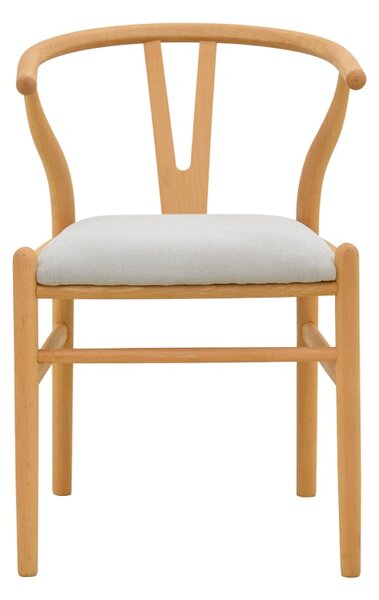 Scaun Wishbone, Gri, 51x58x73 cm
