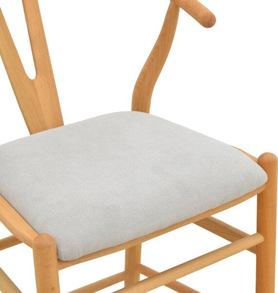 Scaun de bar Wishbone, Gri, 51x60x95 cm