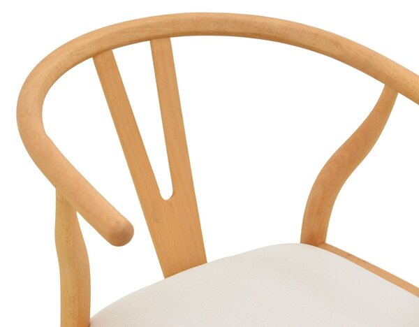 Scaun Wishbone, Bej, 51x58x73 cm