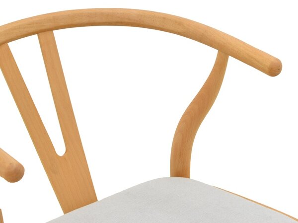 Scaun Wishbone, Gri, 51x58x73 cm